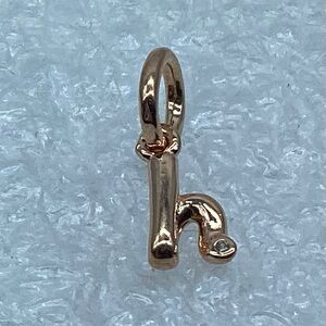Pandora, “ Letter H Script “ Alphabet Rose Gold Dangle Charm 782462C01 B3-7